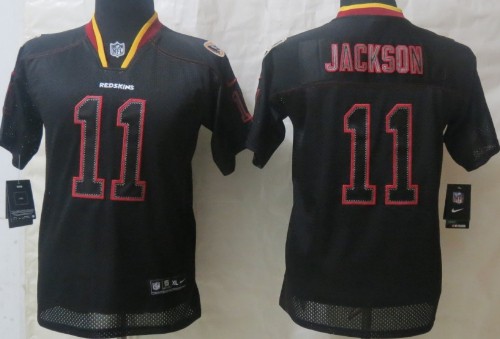 Nike Washington Redskins #11 DeSean Jackson Lights Out Black Kids Jersey 