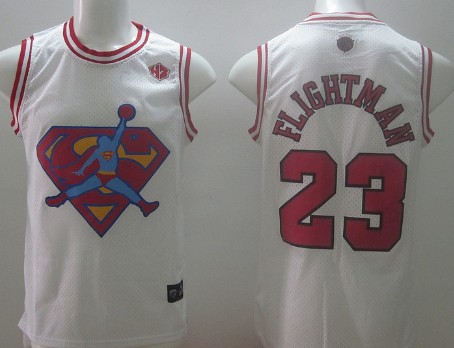 Chicago Bulls #23 Flightman White Swingman Jersey 