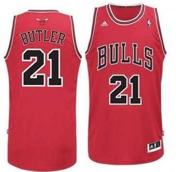 Chicago Bulls #21 Jimmy Butler Red Swingman Jersey 