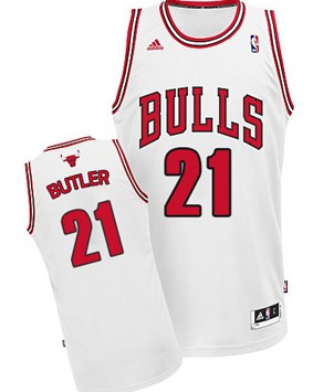 Chicago Bulls #21 Jimmy Butler White Swingman Jersey 
