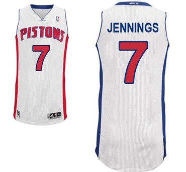 Detroit Pistons #7 Brandon Jennings White Swingman Jersey