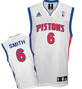 Detroit Pistons #6 Josh Smith White Swingman Jersey