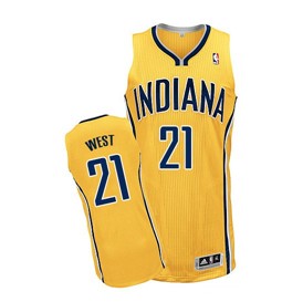 Indiana Pacers #21 David West Yellow Swingman Jersey