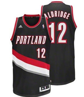 Portland Trail Blazers #12 LaMarcus Aldridge Black Swingman Jersey