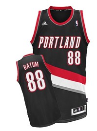 Portland Trail Blazers #88 Nicolas Batum Black Swingman Jersey 