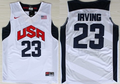 2012 Olympics Team USA #23 Kyrie Irving Revolution 30 Swingman White Jersey 