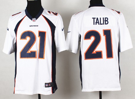 Nike Denver Broncos #21 Aqib Talib 2013 White Game Jersey 