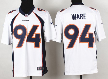 Nike Denver Broncos #94 DeMarcus Ware 2013 White Game Jersey 