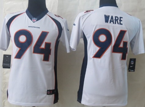 Nike Denver Broncos #94 DeMarcus Ware 2013 White Limited Kids Jersey