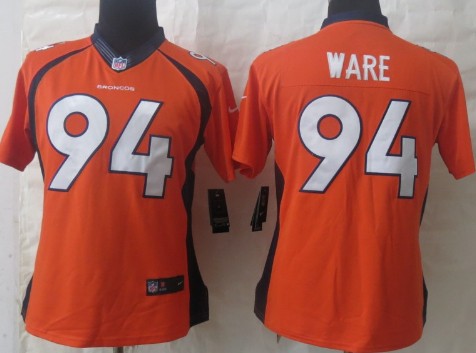 Nike Denver Broncos #94 DeMarcus Ware 2013 Orange Limited Womens Jersey