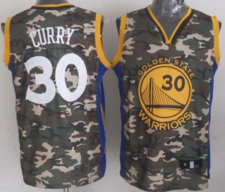 Golden State Warriors #30 Stephen Curry Camo Fashion Jersey