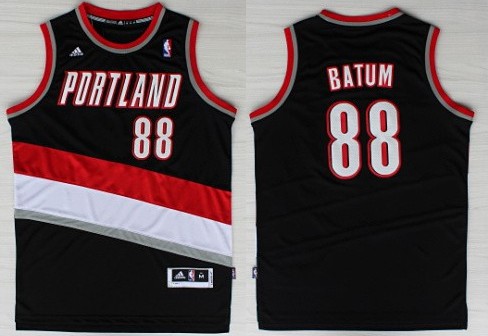 Portland Trail Blazers #88 Nicolas Batum Revolution 30 Swingman Black Jersey 