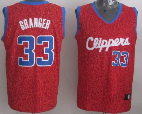 Los Angeles Clippers #33 Danny Granger Red Leopard Print Fashion Jersey