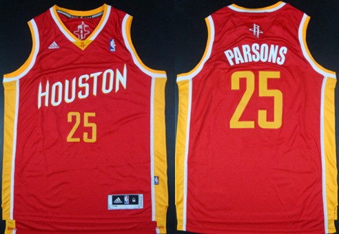 Houston Rockets #25 Chandler Parsons Revolution 30 Swingman Red With Gold Jersey 
