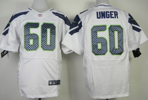 Nike Seattle Seahawks #60 Max Unger White Elite Jersey 
