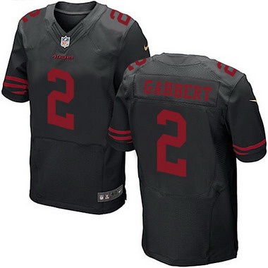 Men's San Francisco 49ers #2 Blaine Gabbert Black Alternate 2015 NFL Nike Elite Jersey