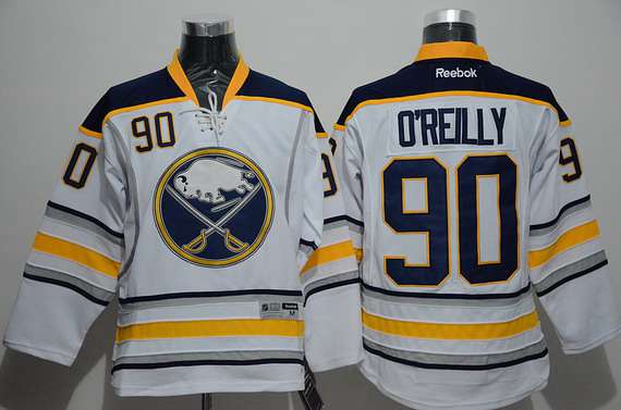 Men's Buffalo Sabres #90 Ryan O'Reilly Reebok White Away Premier Jersey