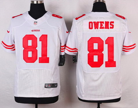 Men's San Francisco 49ers #81 Terrell Owens White Retired PlayerPlayer NFL Nike Elite Jersey