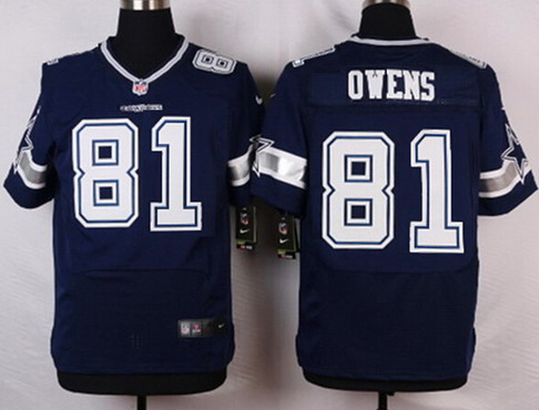 Men's Dallas Cowboys #81 Terrell Owens Navy Blue Retired Player NFL Nike Elite Jersey