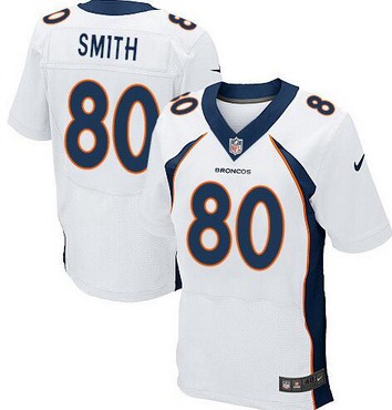 Men's Denver Broncos #80 Rod Smith White Retired Player NFL Nike Elite Jersey