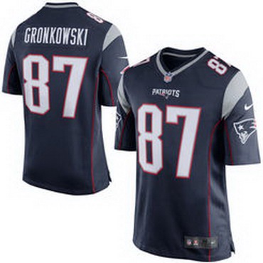 Men's New England Patriots #87 Rob Gronkowski Navy Blue Team Color 2015 NFL Nike Elite Jersey