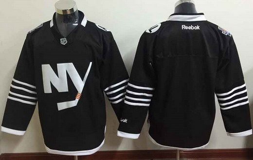 Men's New York Islanders Blank 2015 Reebok Black Premier Alternate Jersey