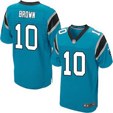 Men's Carolina Panthers #10 Corey Brown Light Blue Alternate NFL Nike Elite Jersey