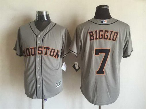 Men's Houston Astros #7 Craig Biggio Gray Retired Player 2015 MLB Cool Base Jersey