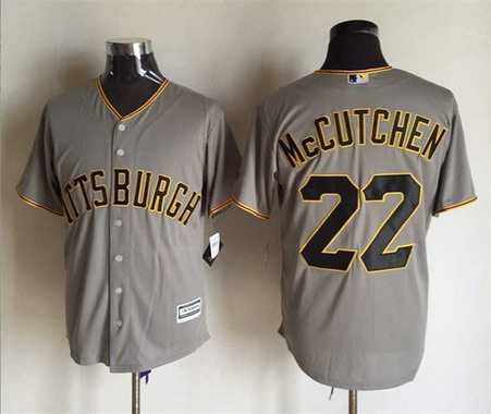 Men's Pittsburgh Pirates #22 Andrew McCutchen Away Gray 2015 MLB Cool Base Jersey