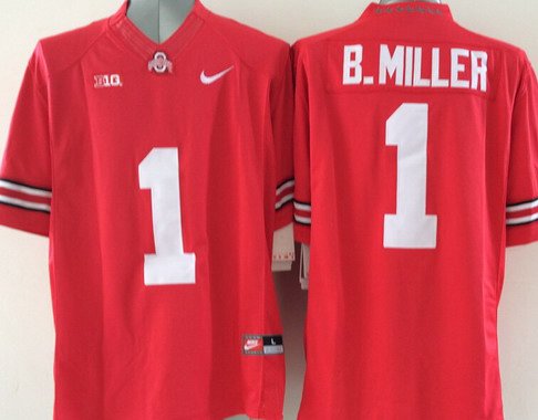 Men's Ohio State Buckeyes #5 Baxton Miller Red College Football Nike Lmited Jersey