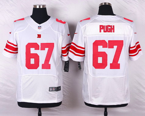 Men's New York Giants #67 Justin Pugh White Road NFL Nike Elite Jersey