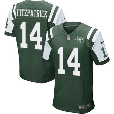 Men's New York Jets #14 Ryan Fitzpatrick Green Team Color NFL Nike Elite Jersey