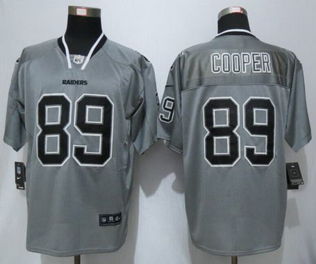 Men's Oakland Raiders #89 Amari Cooper Lights Out Gray NFL Nike Elite Jersey