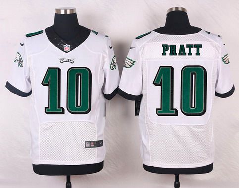 Men's Philadelphia Eagles #10 Quron Pratt White Road NFL Nike Elite Jersey