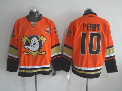 Men's Anaheim Ducks #10 Corey Perry Reebok 2015 Orange Alternate Premier Jersey