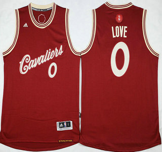 Men's Cleveland Cavaliers #0 Kevin Love Revolution 30 Swingman 2015 Christmas Day Red Jersey