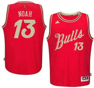 Men's Chicago Bulls #13 Joakim Noah Revolution 30 Swingman 2015 Christmas Day Red Jersey