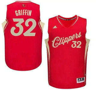 Men's Los Angeles Clippers #32 Blake Griffin Revolution 30 Swingman 2015 Christmas Day Red Jersey