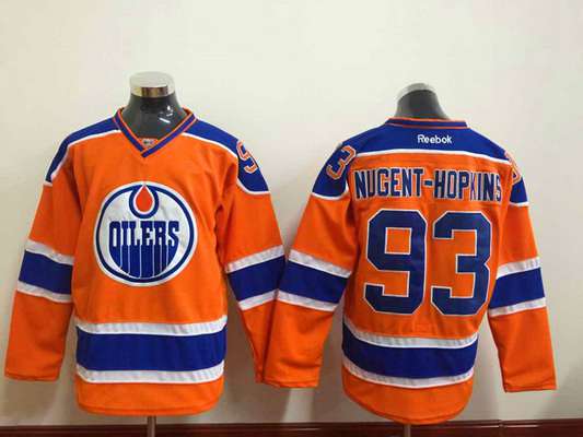 Youth Edmonton Oilers #93 Ryan Nugent-Hopkins 2015 Orange Jersey