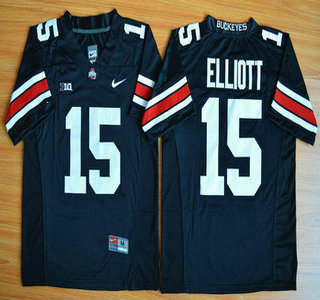 Ohio State Buckeyes #15 Ezekiel Elliott Black 2015 College Football Nike Limited Jersey