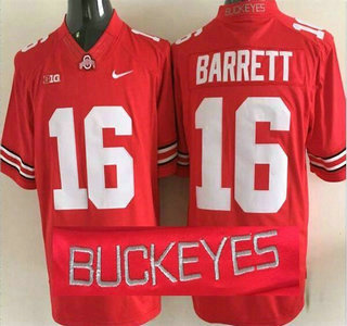Ohio State Buckeyes #16 J.T. Barrett Red 2015 College Football Nike Limited Jersey