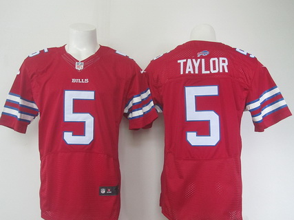 Men's Buffalo Bills #5 Tyrod Taylor Red 2015 NFL Nike Elite Jersey