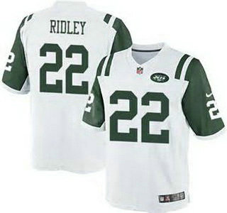 Men's New York Jets #22 Stevan Ridley White Road NFL Nike Elite Jersey