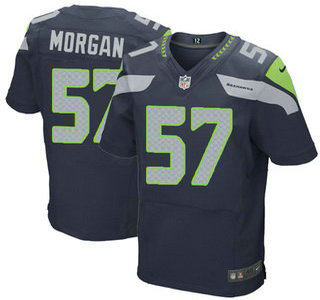 Men's Seattle Seahawks #57 Mike Morgan Navy Blue Team Color NFL Nike Elite Jersey