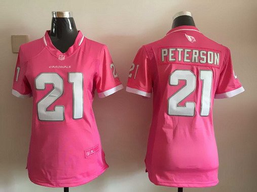 Women's Arizona Cardinals #21 Patrick Peterson Pink Bubble Gum 2015 NFL Jersey