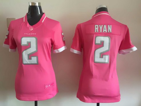 Women's Atlanta Falcons #2 Matt Ryan Pink Bubble Gum 2015 NFL Jersey