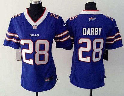 Women's Buffalo Bills #28 Ronald Darby Royal Blue Team Color NFL Nike Game Jersey