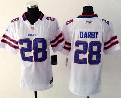 Women's Buffalo Bills #28 Ronald Darby White Road NFL Nike Game Jersey