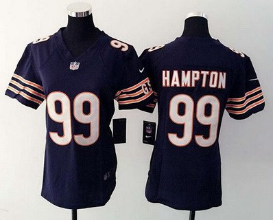 Women's Chicago Bears #99 Dan Hampton Navy Blue Retired Player NFL Nike Game Jersey