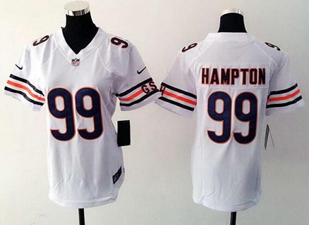 Women's Chicago Bears #99 Dan Hampton White Retired Player NFL Nike Game Jersey
